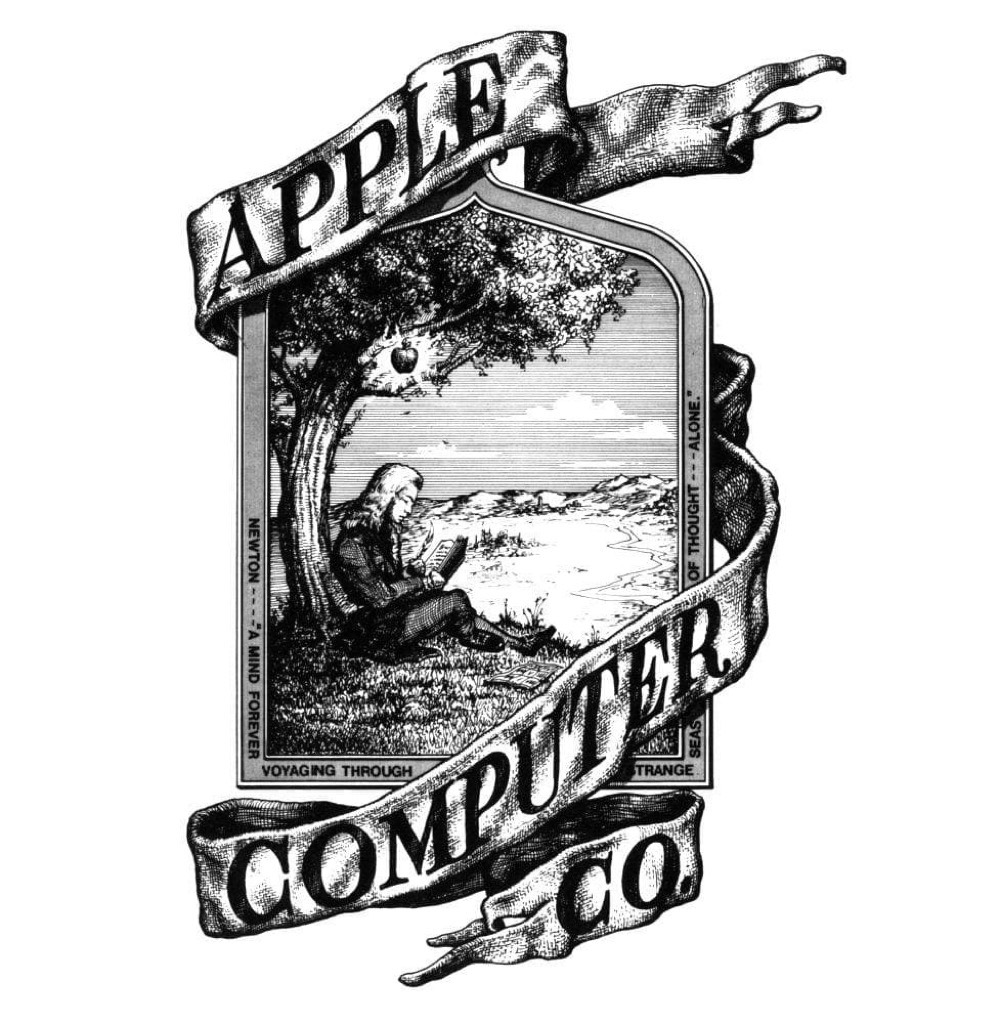 The original Apple logo from 1976